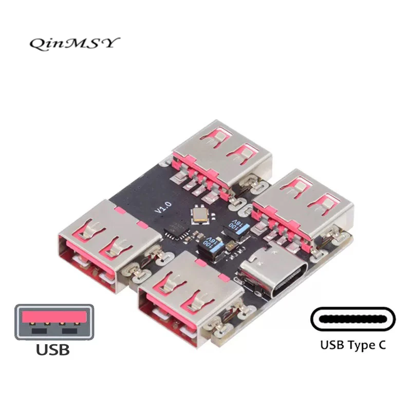 USB 2.0 1-to-4 Four Ports HUB PCBA PCs 4 Devices Type-C for Keyboard Mouse Scanner Printer