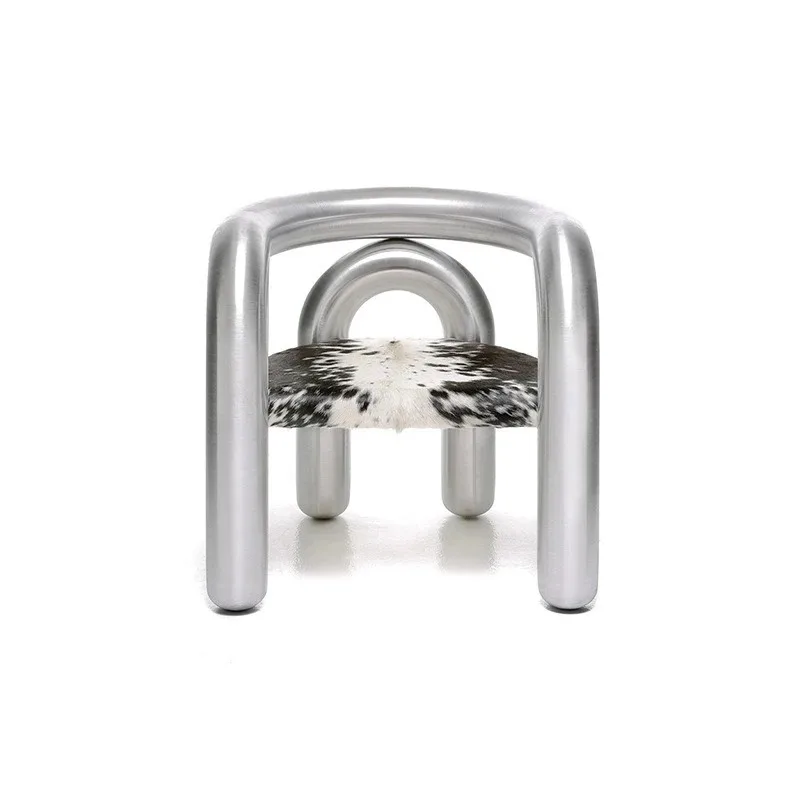 Special-shaped Leisure Chair Single Chair Nordic Tube Curved Line Hand Chair Designer