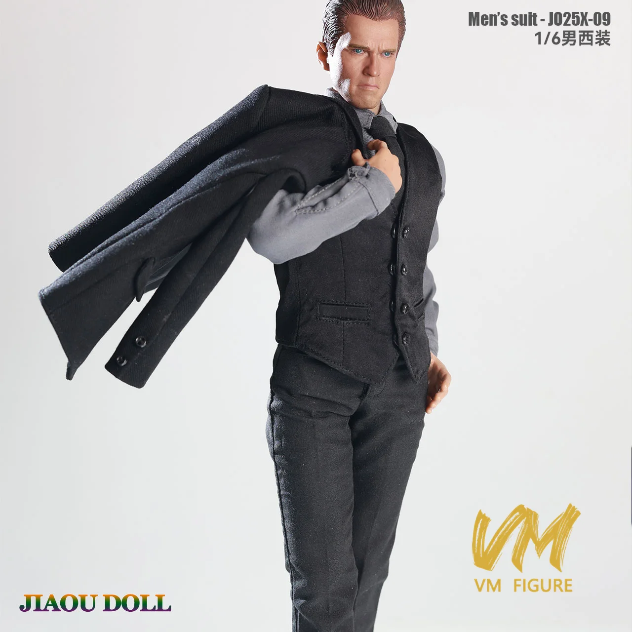 JO25X-09 1/6 terno masculino jaqueta camisa colete roupas modelo caber 12''regular ou muscular ou forte soldado masculino figura de ação corpo boneca