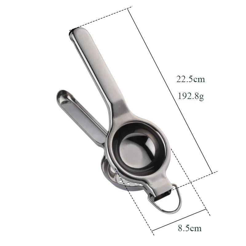 جديد لعصير الليمون وعصير البرتقال أداة مطبخ كبيرة مع حلقة معلقة عصارة ليمون-عصارة حمضيات يدوية كبيرة من الفولاذ المقاوم للصدأ