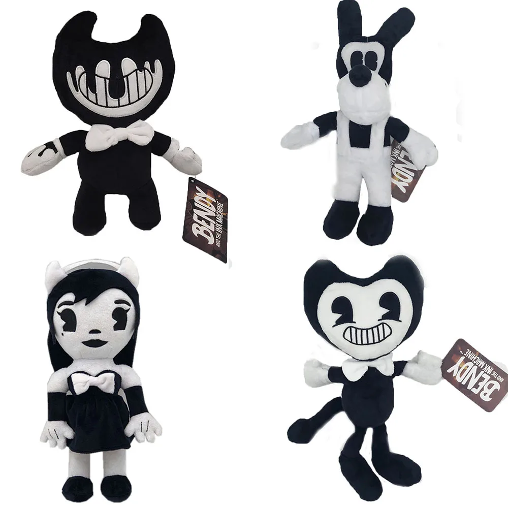 Plush Bendy Doll And The Plush Ink Machine Toys Stuffed Halloween Thriller Game Plush Doll Soft Toys For  Christmas Present Gift