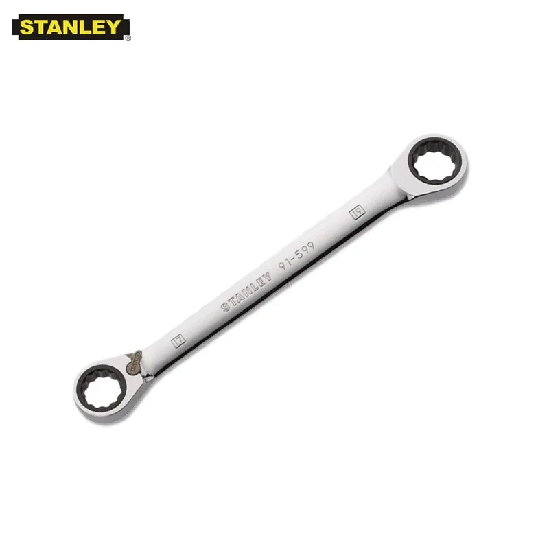 Stanley 1-pcs metric reversible ratcheting wrench double box end 8mm 9mm 10mm to 19mm heavy duty Cr-V box ratchet gear keys tool