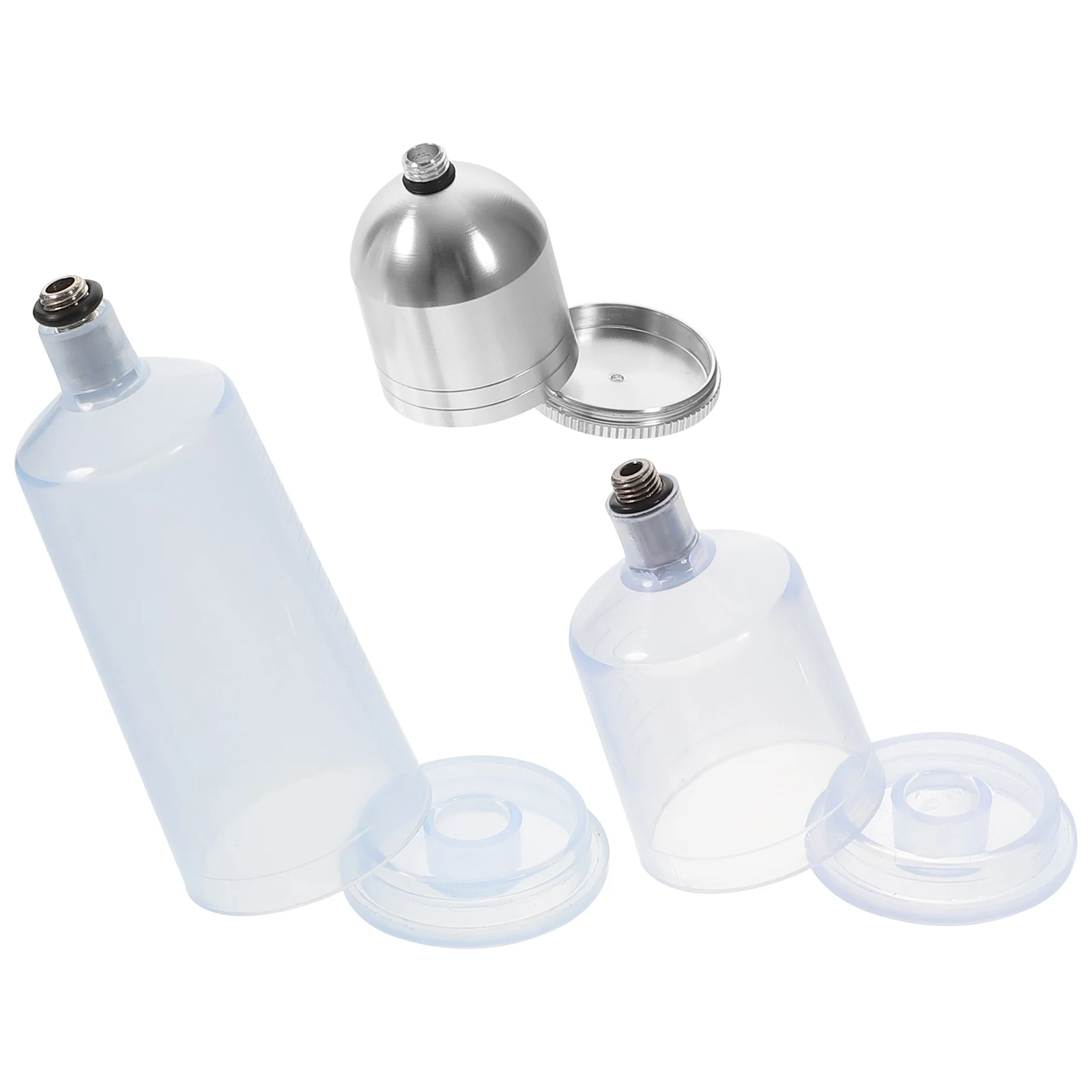 3 Pcs Cup Airbrush Replacement Pot Waterbottle Paint Portion Dispenser Metal Empty