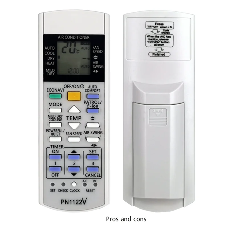 เหมาะสําหรับทุกวันสําหรับเครื่องปรับอากาศ Songxia รีโมทคอนโทรลอินฟราเรดสากล PN1122V รีโมทคอนโทรลอินฟราเรดติดตั้งง่าย