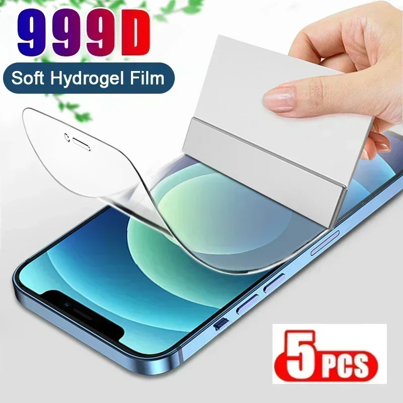 5Pcs Full Cover Screen Protector For Google Pixel 7 8 9 Pro Hydrogel Film Google Pixel 6Pro 8A 7A 6A 5A 4 XL 4A Screen Protector