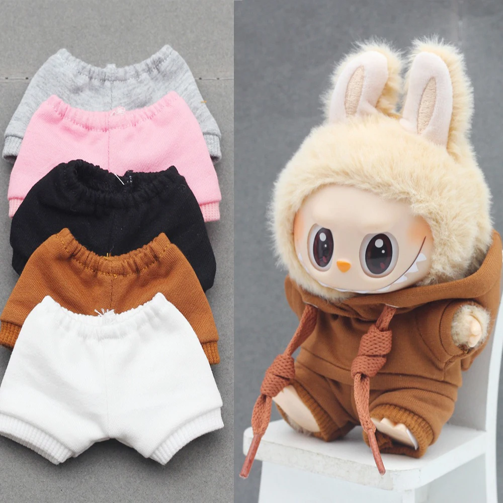 Accessoires de poupée 17cm, short remplaçable en vinyle, short en Denim, tenues, jouet pour enfants, accessoires Ropa Labubu