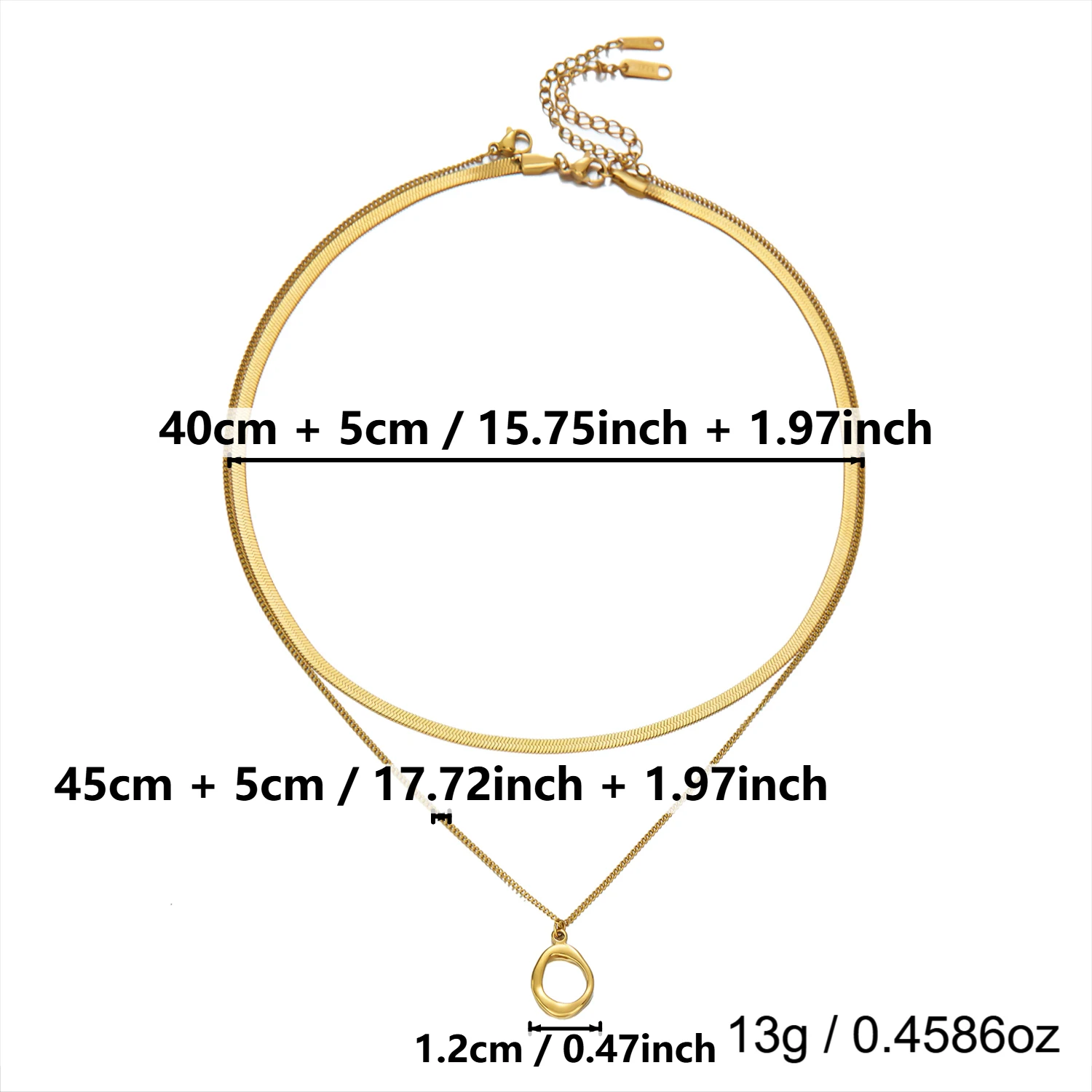 Geometrisches Edelstahl-Halsketten-Set für Damen, zierlicher ovaler Anhänger, Schlangenkette, Partyschmuck, Geschenk, wasserdicht – Detail 10