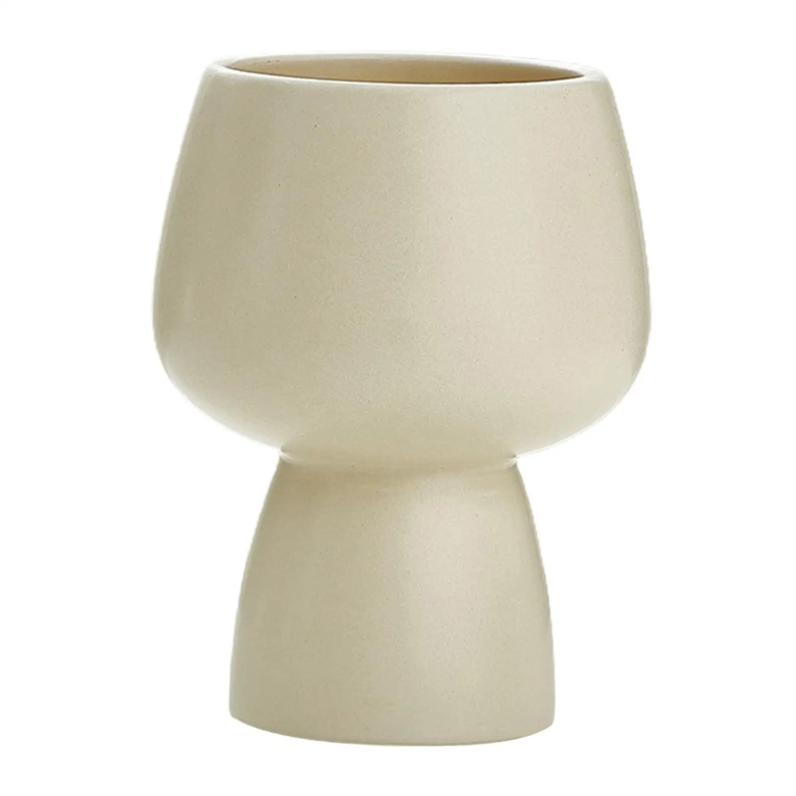 Decorative Ceramic Flowerpot for Bedroom Office Windowsill Living Room Table with Drainage Hole