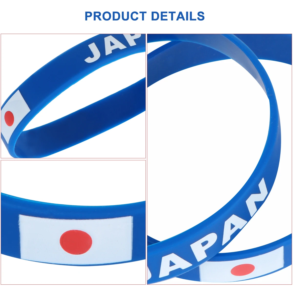 

6 pcs Silicone Wristbands Country Flag Bracelet For Sports Football Game Fan Party Decoration Gift Switzerland Design