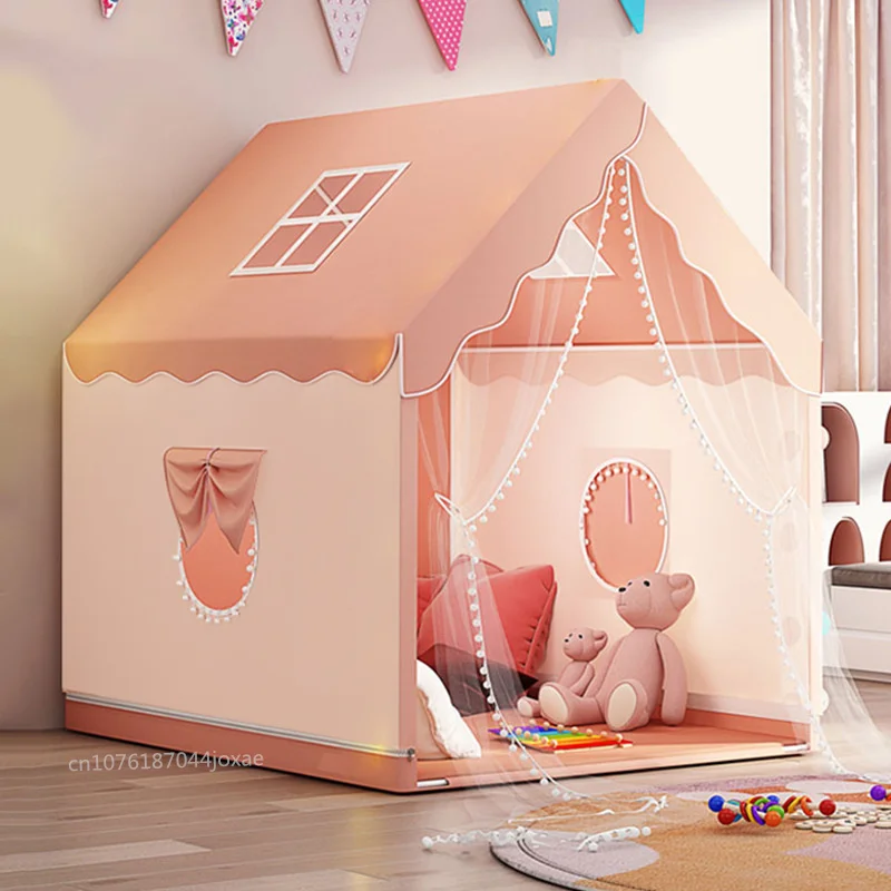 Grote kinderen speelgoed tent indoor opvouwbare kindertenten Tipi baby speelhuis meisjes prinses kasteel kinderkamer speelgoedhuis kinderbed spel