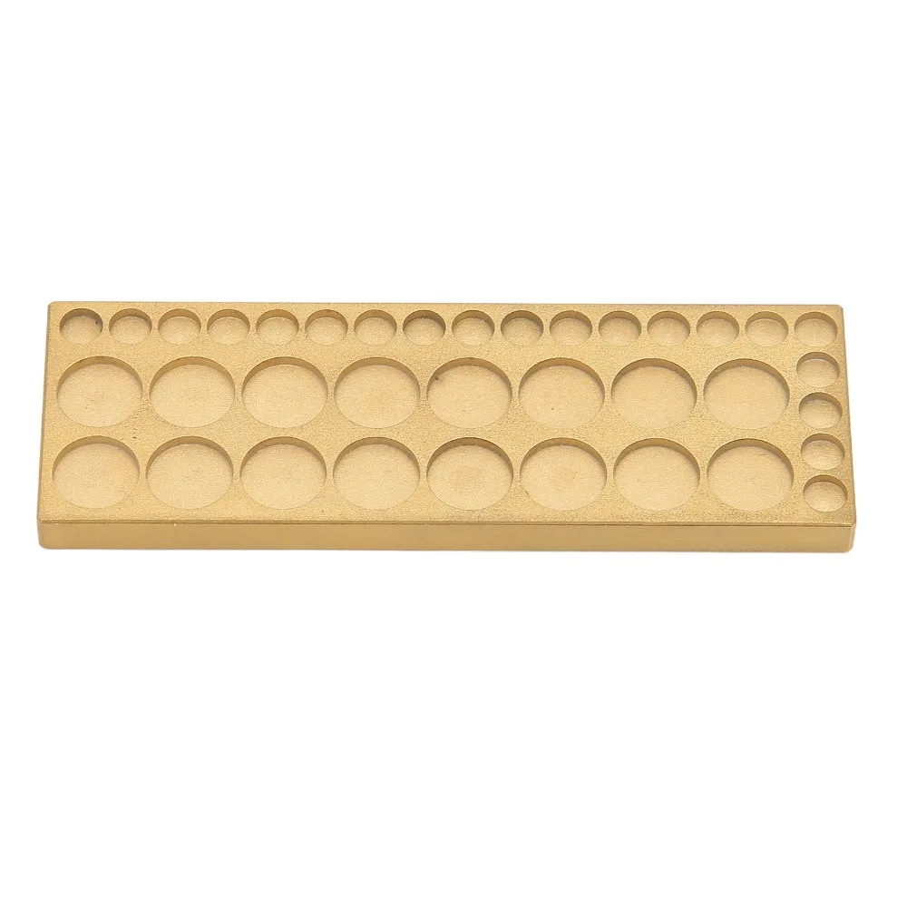 Gold Pure Copper Watch Parts Sorting Plate Brass 7.5*2.5cm Watch Screw Storage Tray Watchmaker Metal Organizer