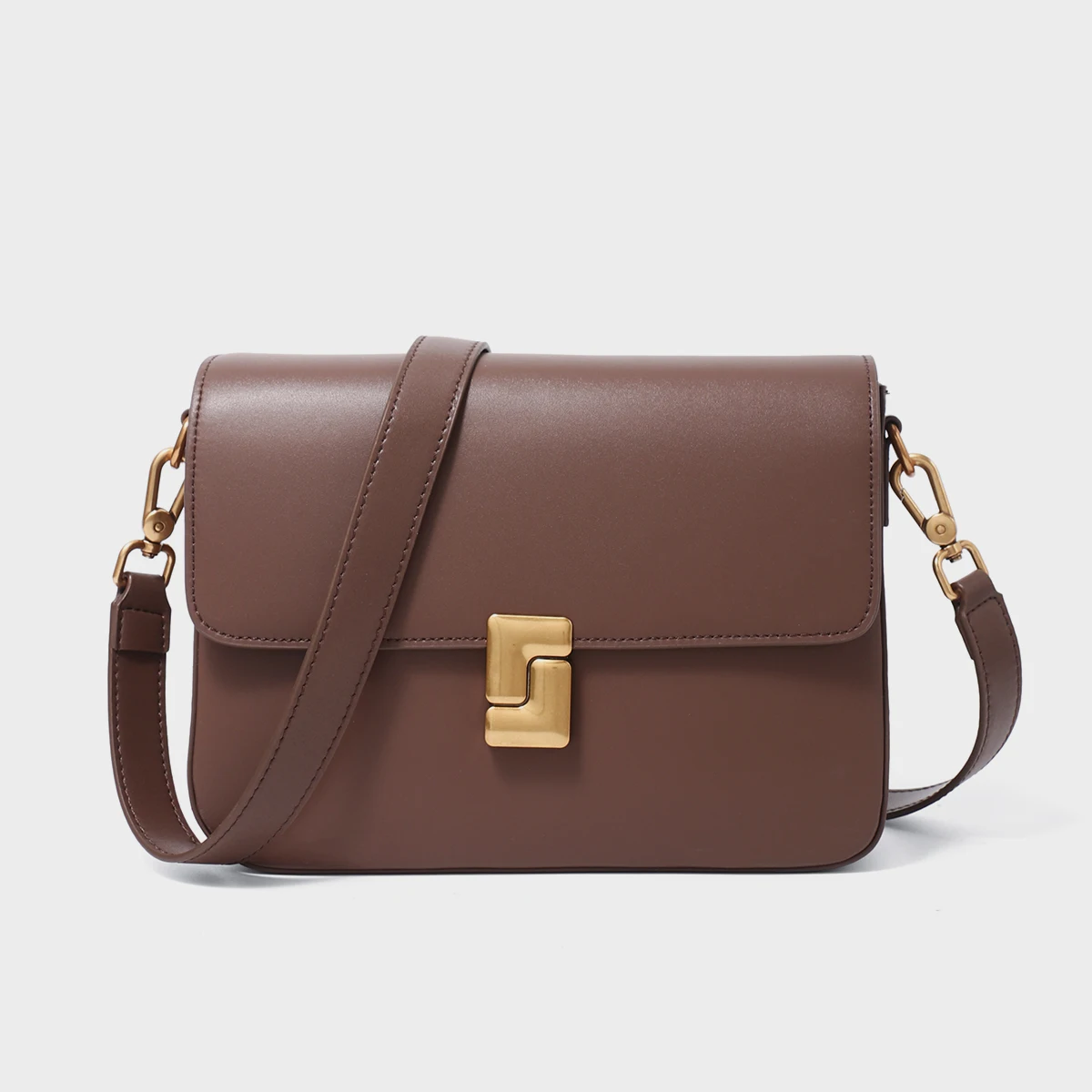 

Genuine Leather Women's Bag Autumn and Winter New Style Bag Women's Crossbody Bag Women's Small Square Bag Women's Single Shoulder Tofu Bag