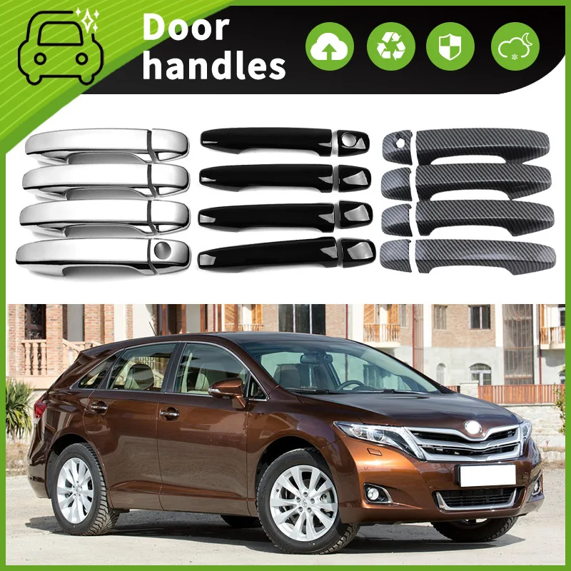 For 09-16 Toyota Venza GV10 Door Handle Decorative Door Bowl Handle Scratch Resistant Accessories