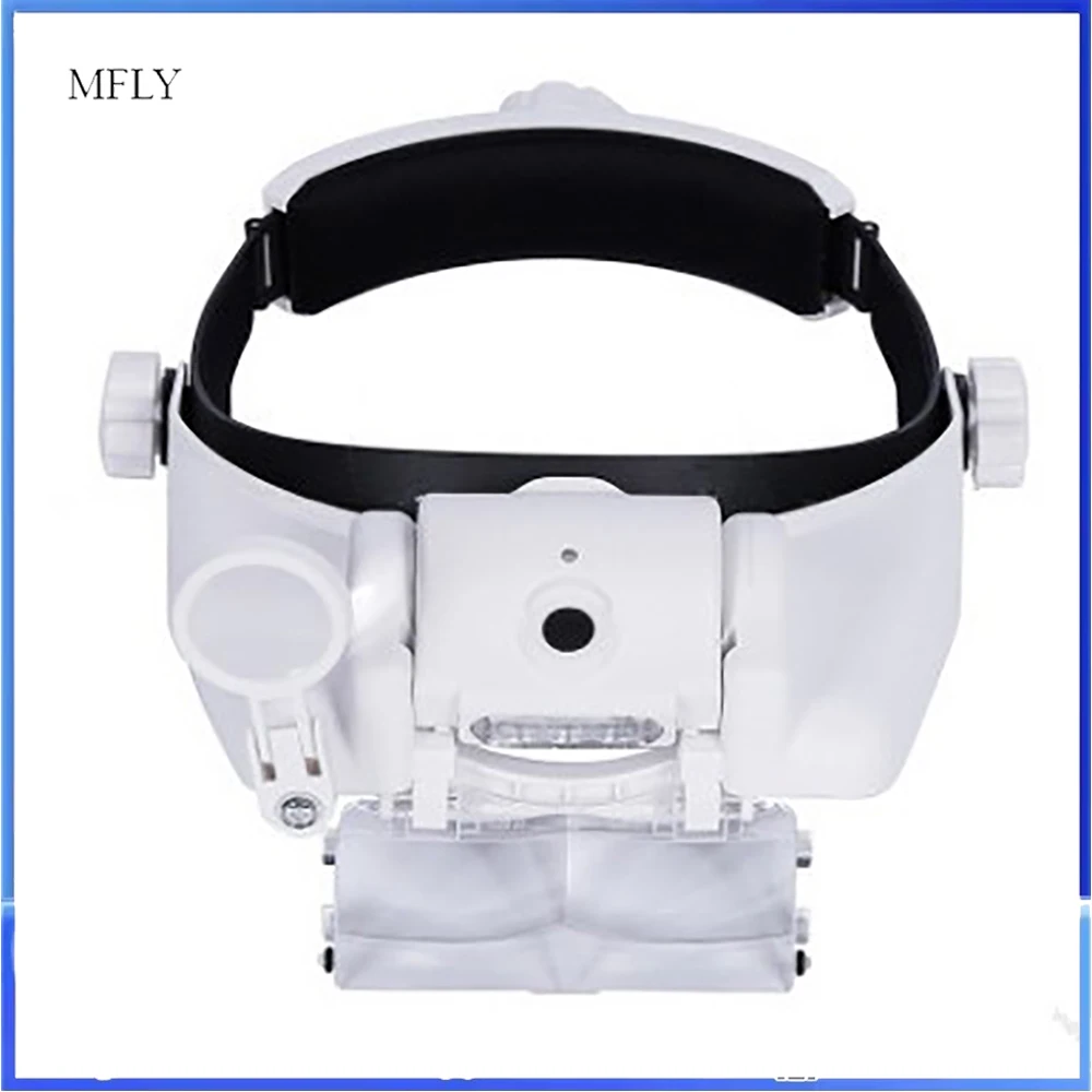 Repair Reading Magnifier USB Rechargeable LED Lighting Lamp Head Loupe Jeweler Headband Magnifier Eye Glasses Optical Tool