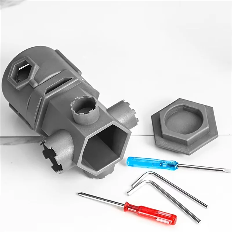 

B50C 16 In 1 Wrench Faucet Wash Basin Faucet Water Spout Angle Valve Core Tool Kitchen Accessories For Household