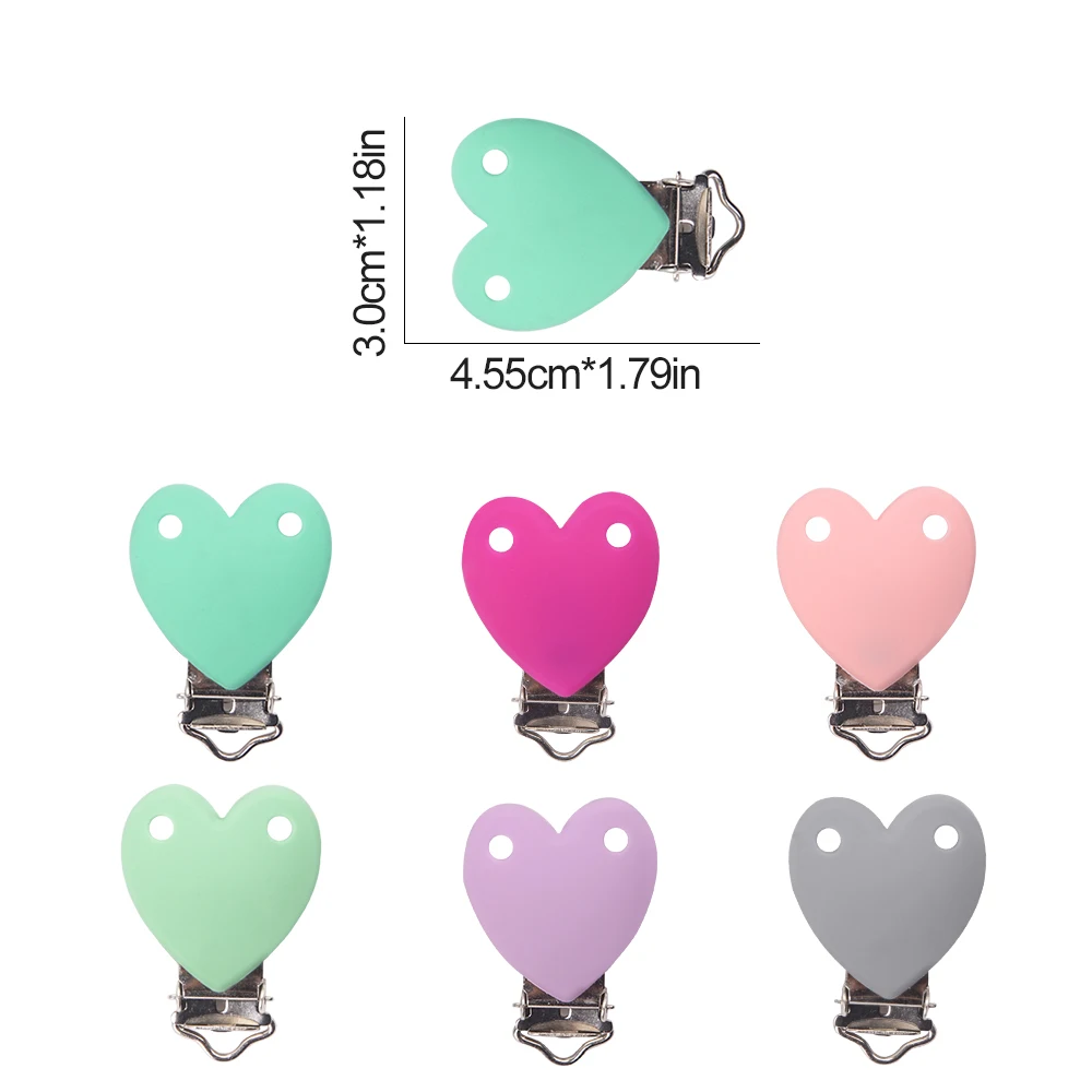 LOFCA 3pcs/lot Silicone Heart Mouse Shape 4.5CM Clips Creation Pendant Tools Multi Colors For Necklace Jewelry Accessories