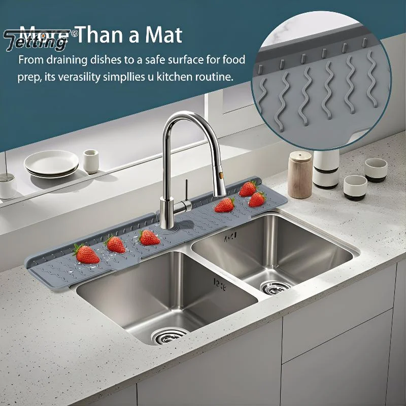 Kitchen Sink Splash Guard Faucet Mat Splash Catcher Handle Drip Catcher Tray Multipurpose For Kitchen Dish Drying Mats