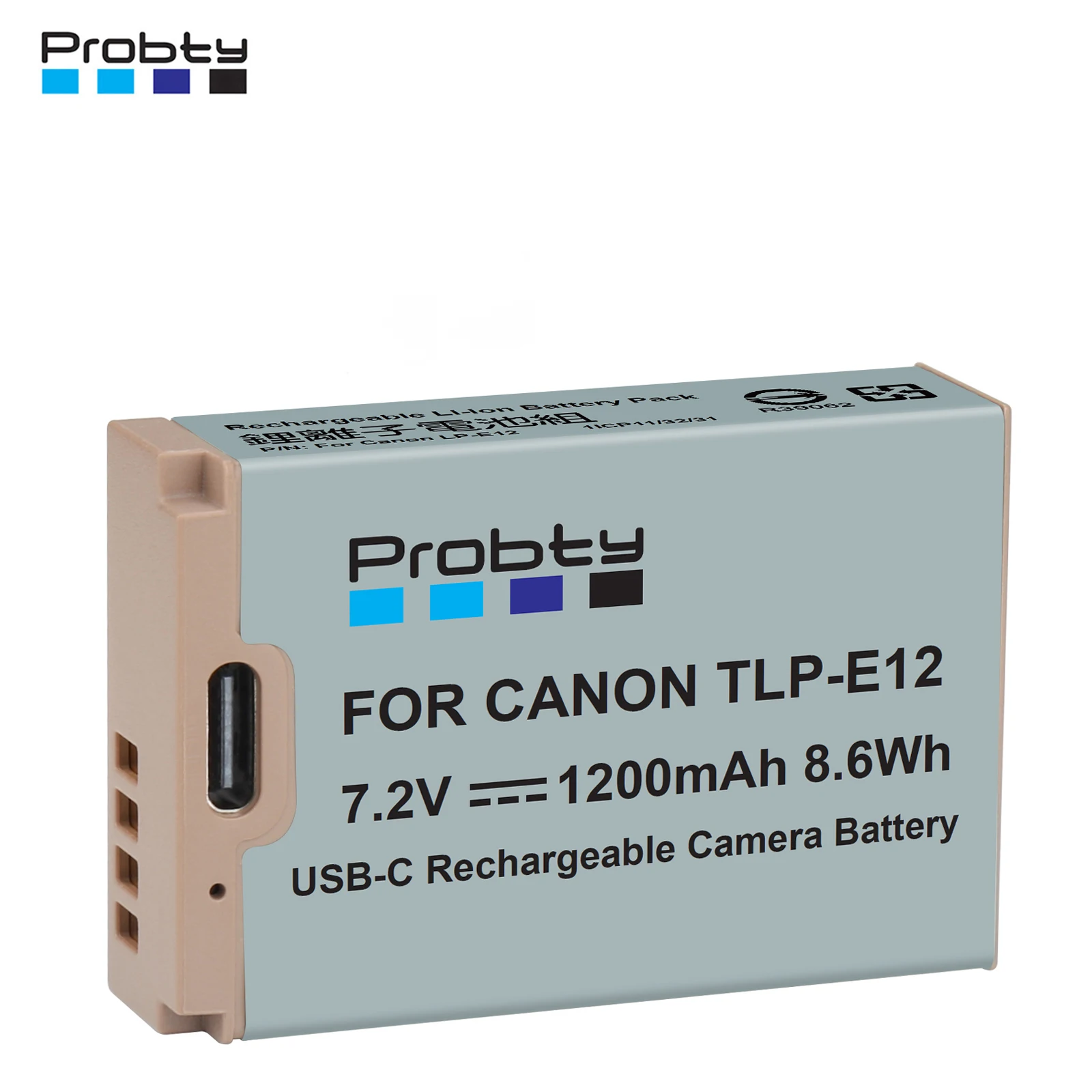 LP-E12 LPE12 LP E12 Battery with Type-C Charging Input for Canon SX70 HS Rebel SL1 M M2 M10 M50 M100 Rebel SL1 Digital Cameras