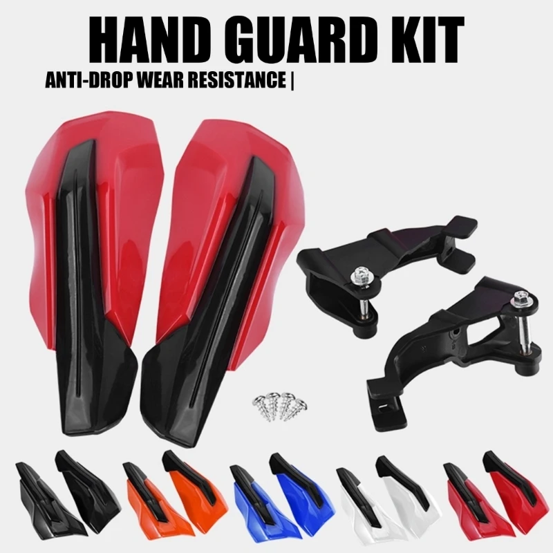 Replacement Handguard for Trail Bars, Plastic Guard Pair with Brackets for Brush Contact and Cold Wind Use H9EE