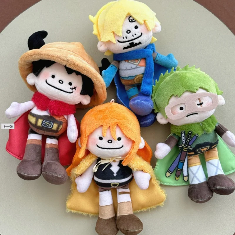 Cute Anime OP Plush Doll Soft Stuffed Character Luffy Ace Zoro Chopper Usopp Nami Robin Doll Desktop Ornament Fans Birthday Gift