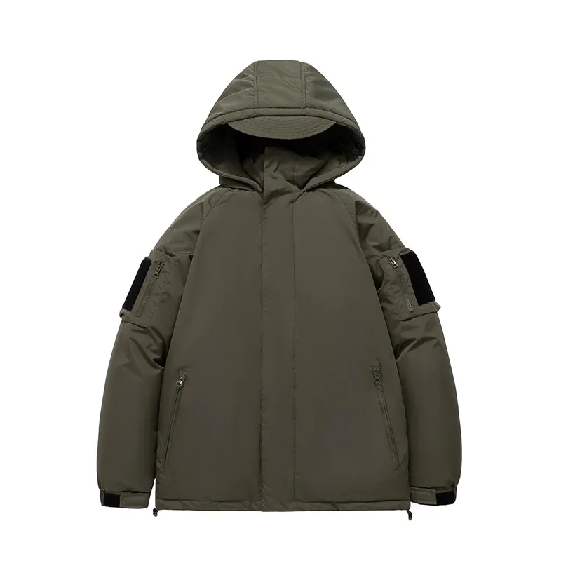 PinkyIsBlack-casaco puffer quente grosso para mulheres, casaco militar com capuz, roupas de neve esportivas femininas, casais, inverno, ao ar livre,