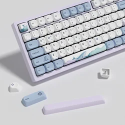 KBDiy Ocean Whale Korean Keycap MAC KOA Cute PBT Keycaps For aula F87 Pro Wireless Bluetooth Mechanical Gaming Keyboard Key Caps