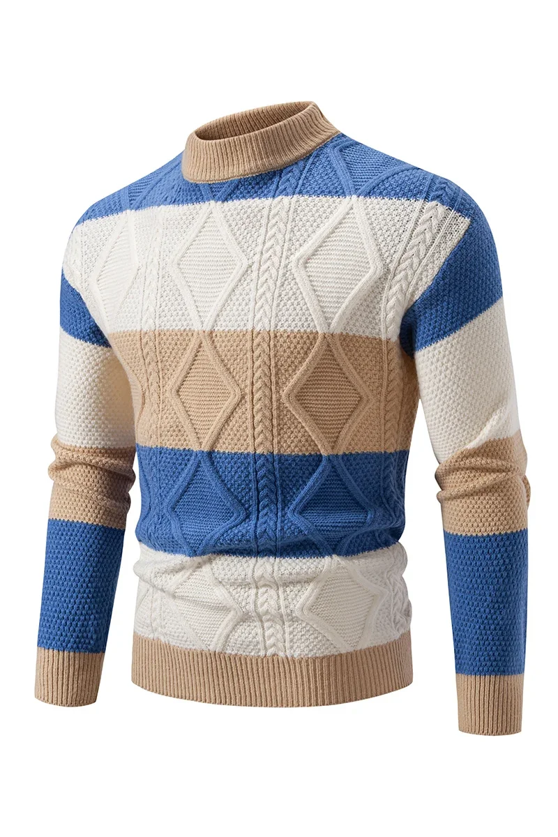 Pull en tricot de haute qualité pour hommes, vêtements chauds décontractés pour documents, automne et hiver, nouveau