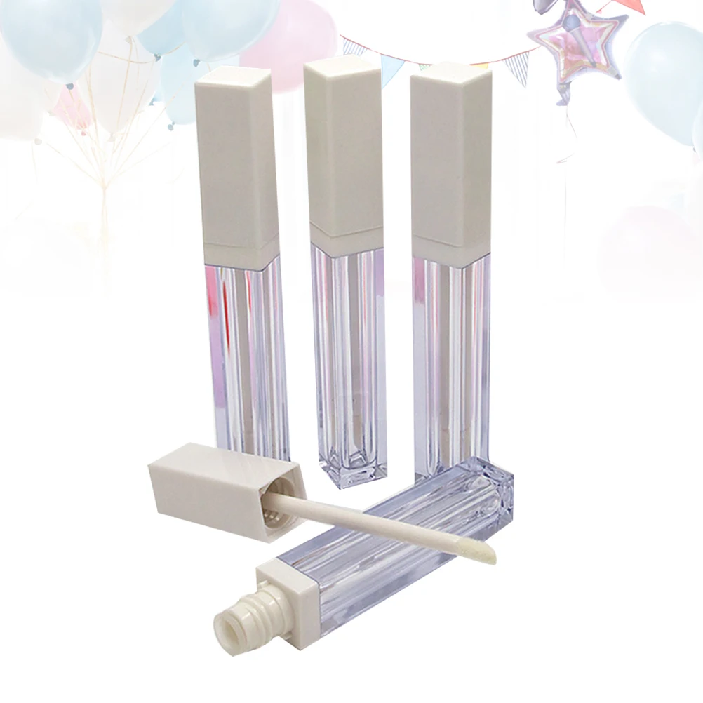 

4pcs 4Ml Empty Lip Gloss Tubes Plastic Containers Lightweight Portable Travel Size Durable Ergonomic Design Lip Balm