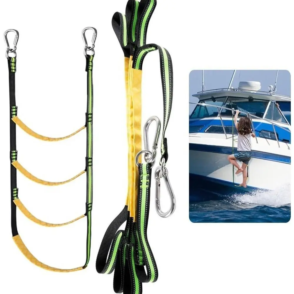 3/4/5 Step Boat Rope Ladder Nylon Heavy Duty Yacht Boat Side Hanging Ladder Portable Durable Boarding Rope Ladder
