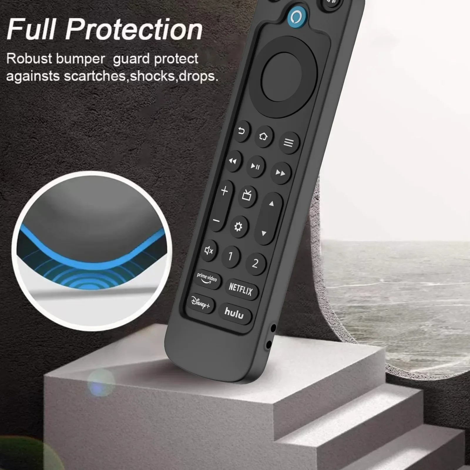 Protective Silicone Remote Control Case for Amazon Alexa Voice Fire TV Pro Shockproof Anti-Slip Protector Cover Sleeve Skin