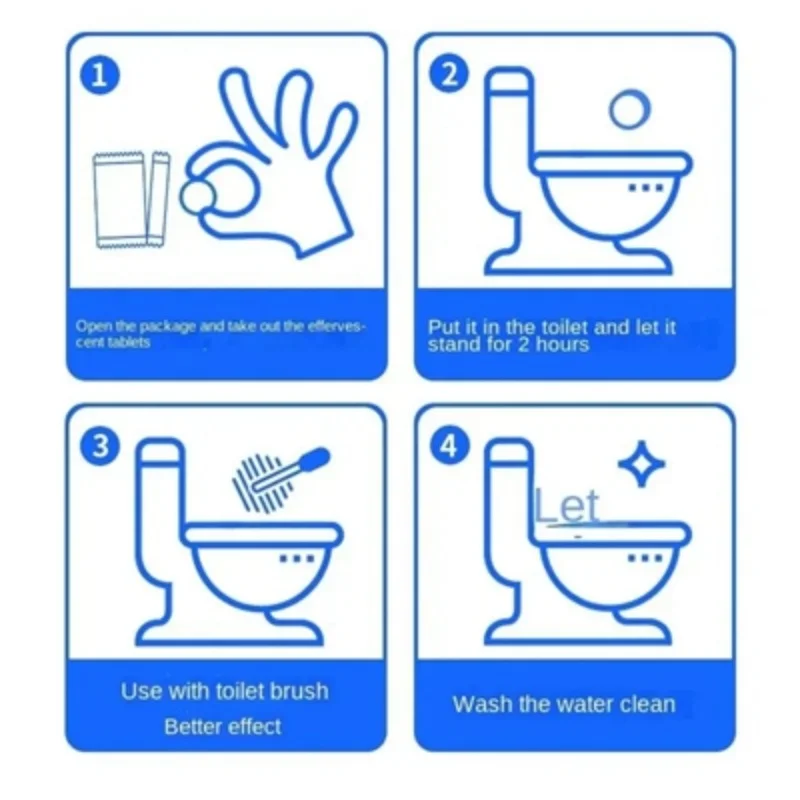 Toilet Cleaner Effervescent Tablets Urine Scale Remover Deodorant Odor Removal Cleaning Tablets Household Toilet Descaler view 6