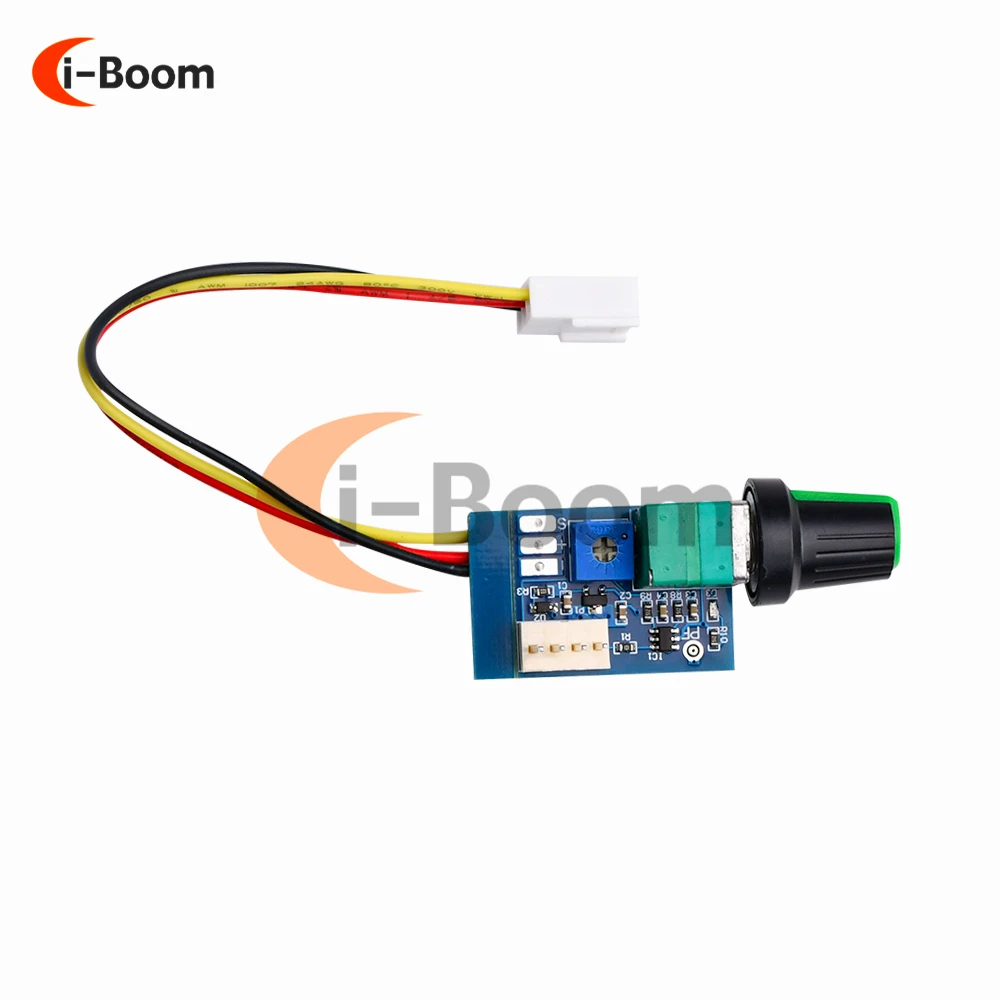 DC 12V Manual 4-Wire PWM Fan Speed Motor Controller Board With Knob Switch 3P Plug Electrical Equipment Governor Module