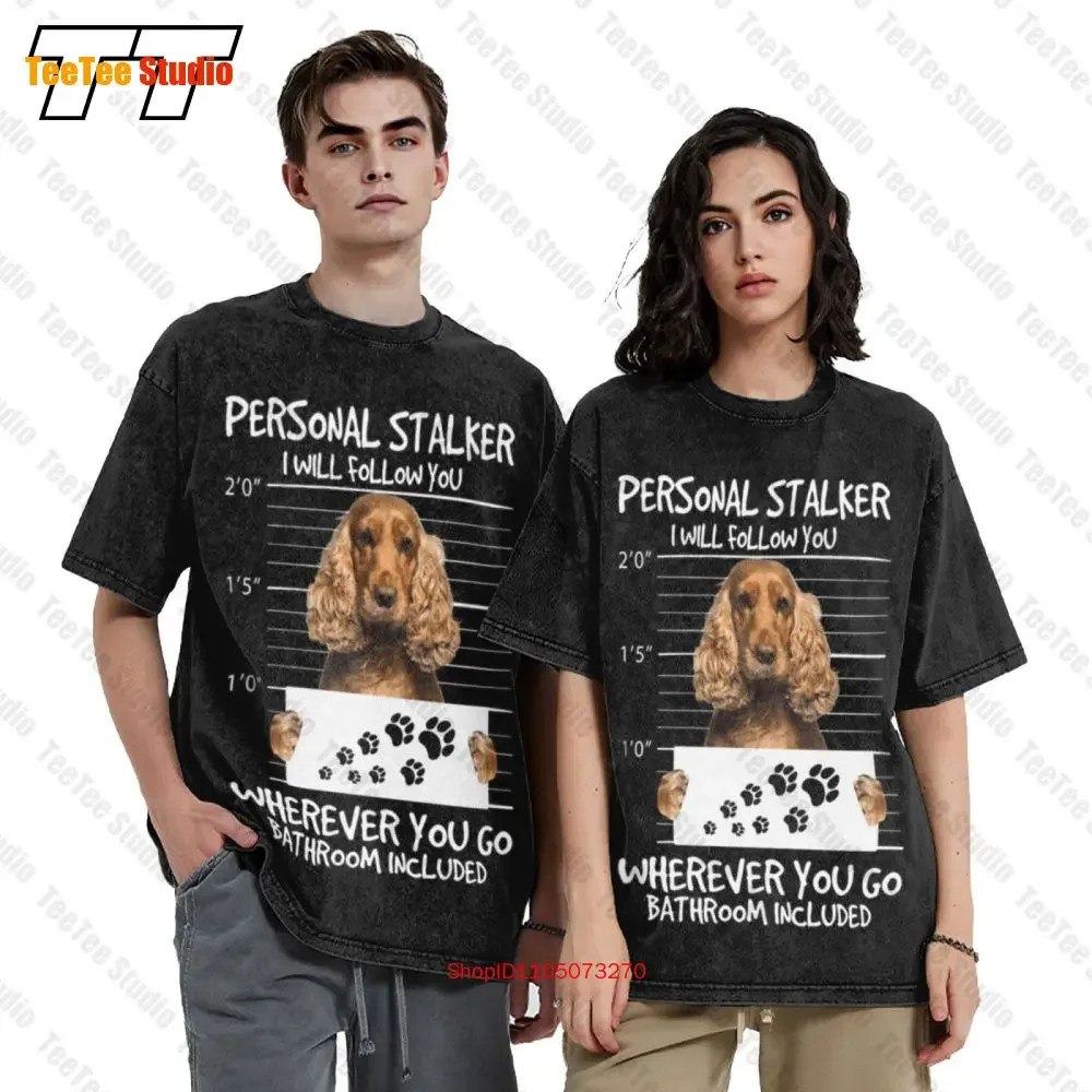 Funny Cocker Spaniel Owner Vintage Oversized T-Shirt 9Q5V