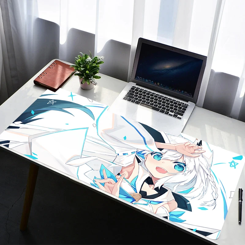 

Mouse Pad Laptop Non Slip Extended Desktop Mouse Mat Rubber Keyboard Pad H-hololive Shirakami Fubuki Gaming Accessories Mousepad