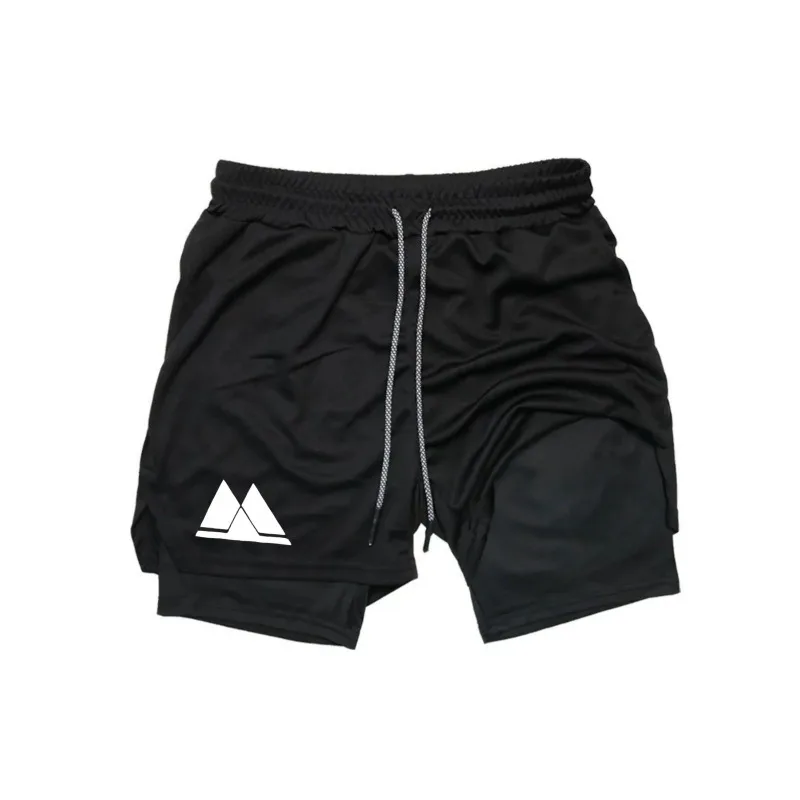 Basketball Pants for Men's Summer 2-in-1 Professional Running Fashion Comfortable Shorts for Double Deck Sports Multi-functional