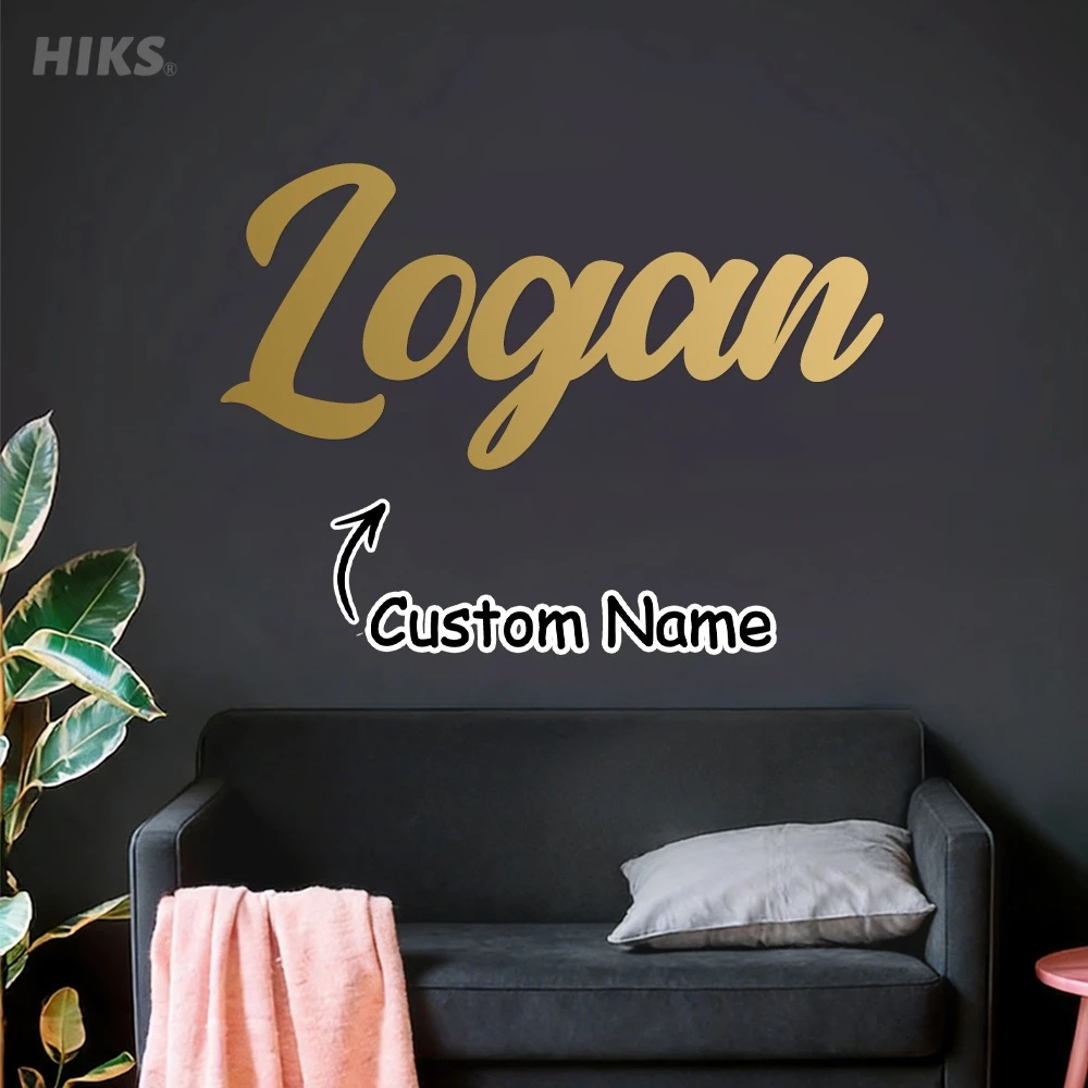1PC Custom Wall Sticker Personalized Cursive Name Vinyl Decal Removable for Bedroom Living Room Nursery Modern Home Decoration