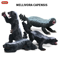 Oenux Simulation New Wild Animals Figurines Honey Badger Mellivora Capensis Model Action Figures Kids Education Gift Toy