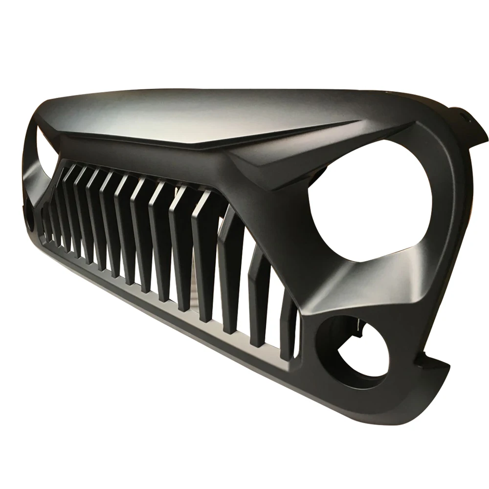 J189 Grille Gladiator Front Grille Black Grill Front Grill  ABS for Jeep Wrangler JK 07-17  LantSun