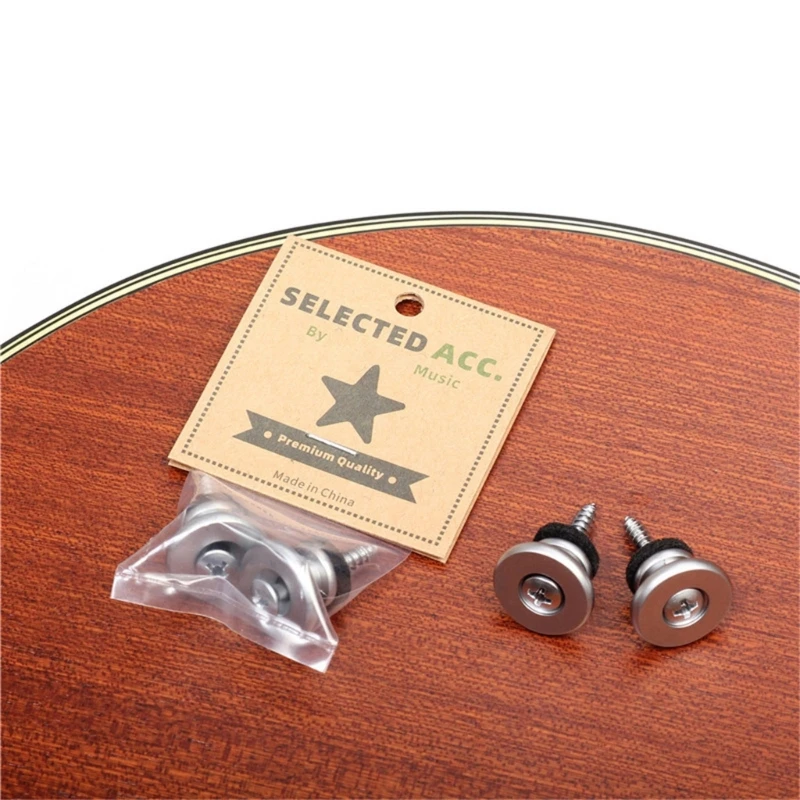2PCS Guitar Handling Part Metal Texture Suitable for Most Guitars and Bass Strap