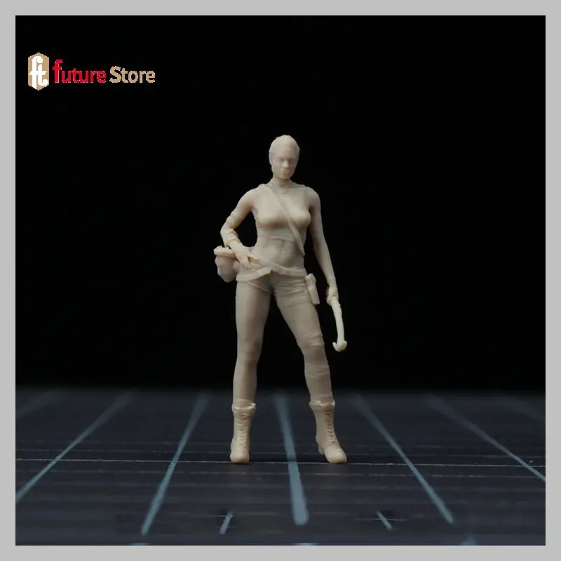 1/64 Lara Croft Scene Props Female Solider Miniature Figure Model For Sand Cars Vehicles Toys