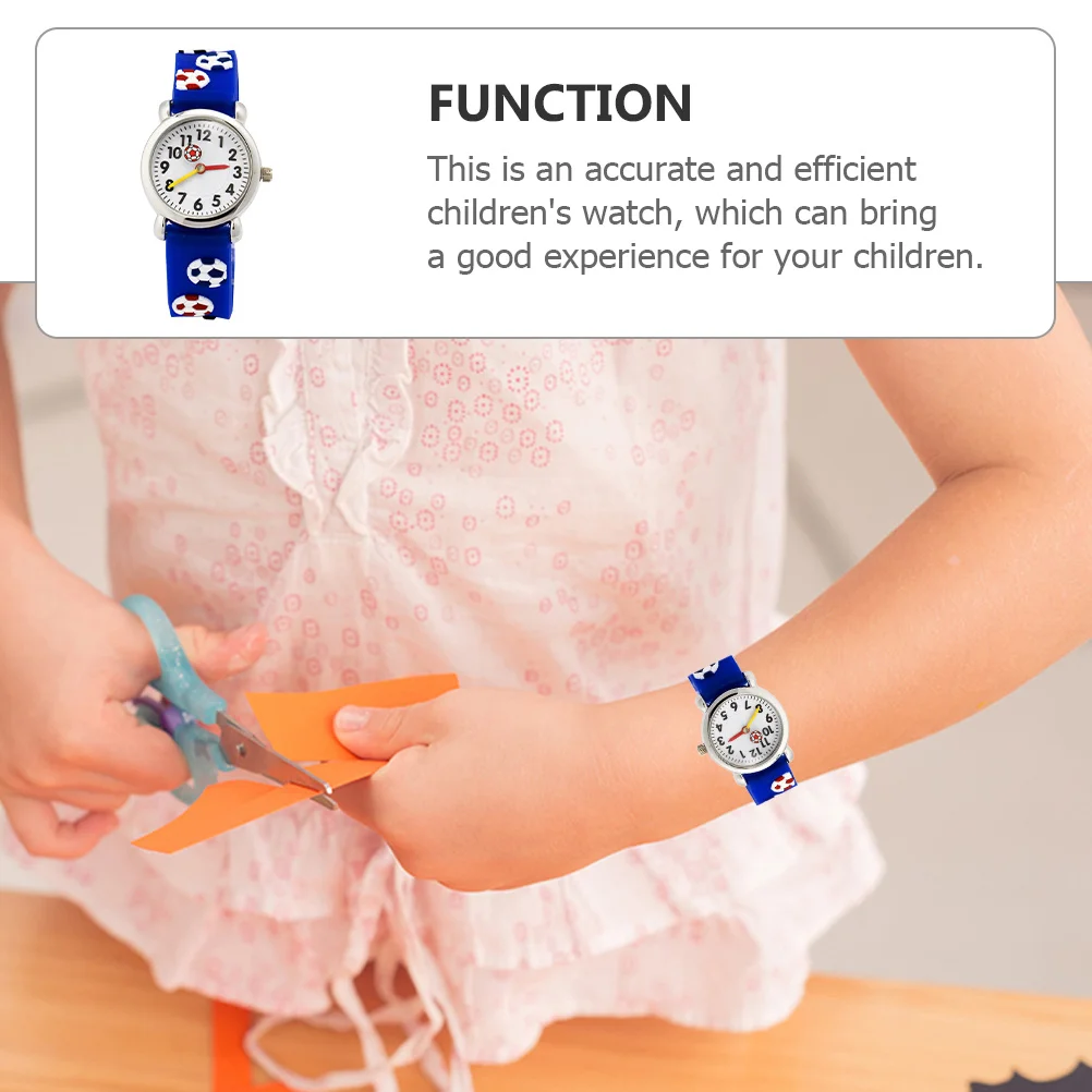 1 個の時計漫画サッカーデザイン防水小型クォーツ腕時計で快適な着用感