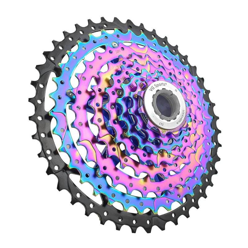 Colorful 8 9 10 11 12 Speed MTB Cassette 40/42/50T Mountain Bike Sprocket Rainbow Bicycle Freewheel K7 Flywheel For Shimano HG