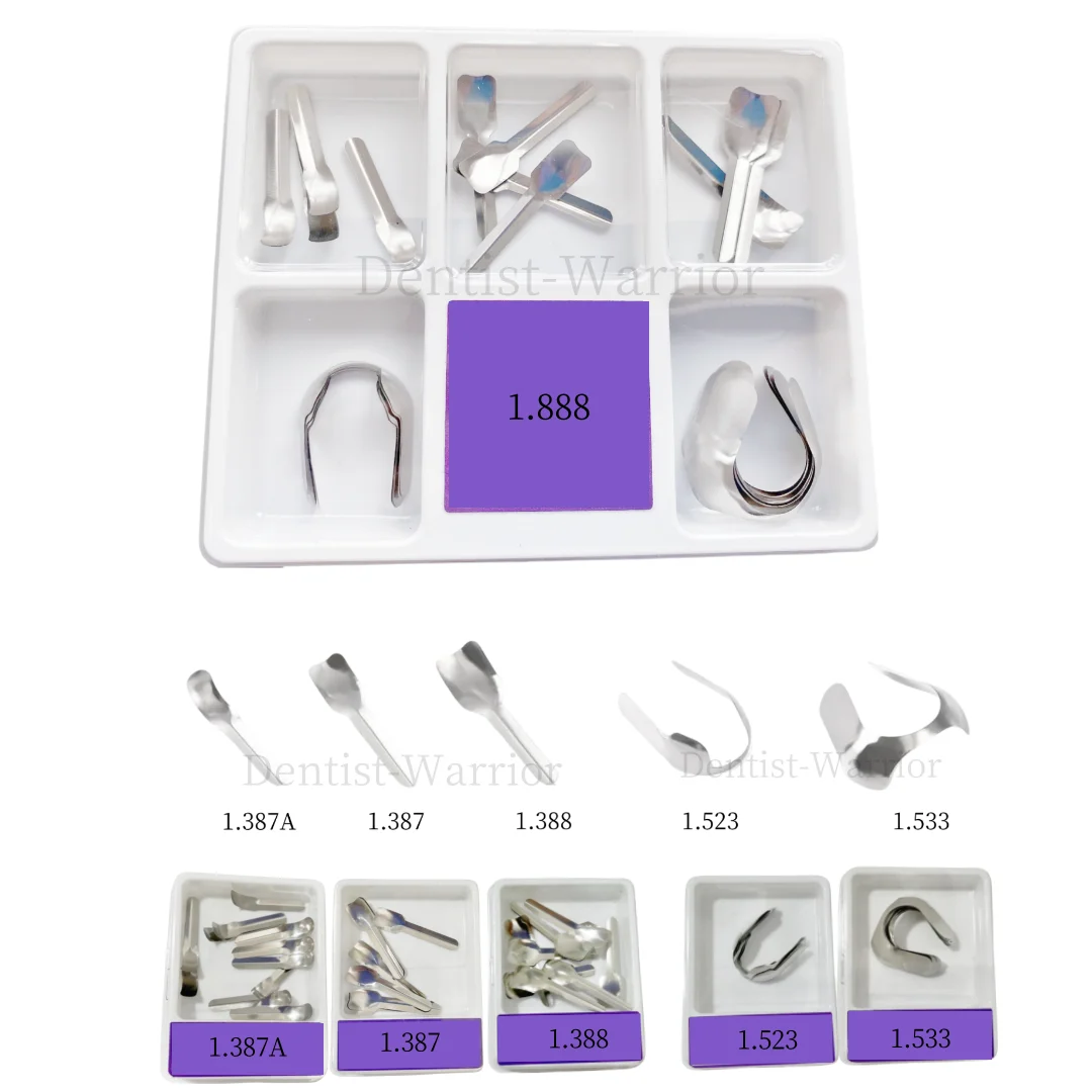 

Proximal Anterior Strip Dental Sectional Contoured Matrices System Anterior Matrix Band Ring Wedges Holder Twin Anterior Matrice