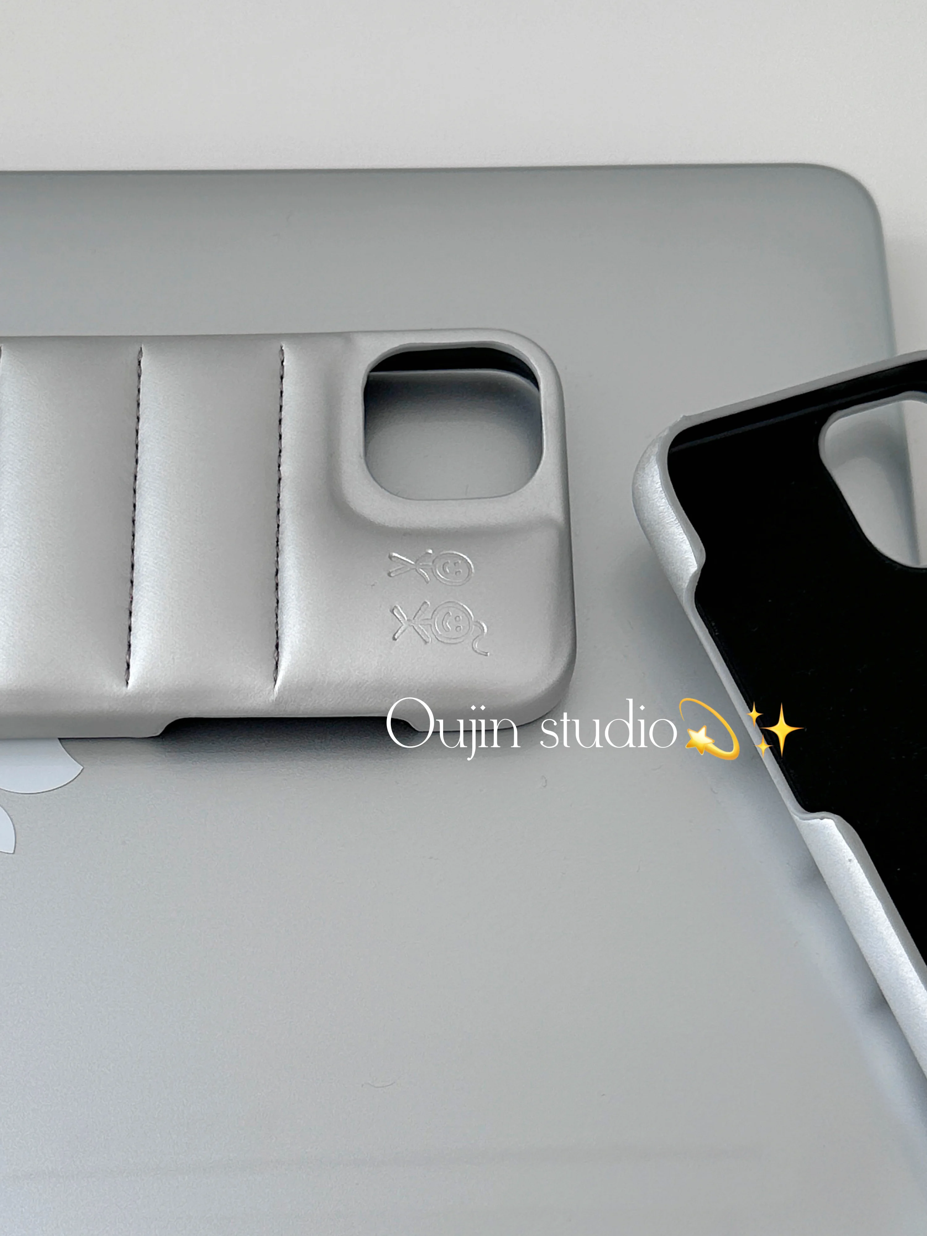 Korean ins niche personality rose same style silver down bulging mobile phone case1615/15promax/13/12 anti-fall protective cover