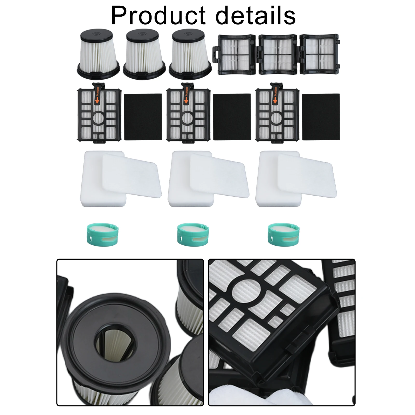 Kit Filter pembersih vakum untuk Shark IW3511, untuk deteksi Pro vakum tanpa kabel untuk 2517 untuk IW1111 untuk deteksi Pro tanpa kabel