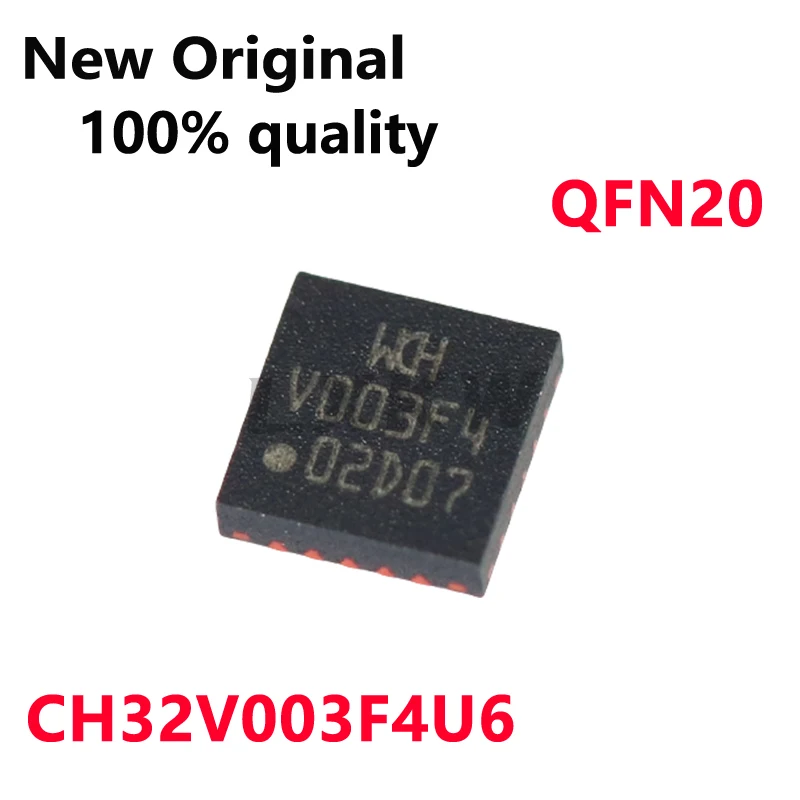 10-100/PCS New Original CH32V003F4U6 V003F4 QFN20 Industrial grade universal MCU In Stock