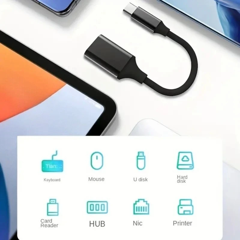 Car Power Supply Converter Extension Cable Fast Data Transfer USB to Type C Stable Connection RV Power Converter Accessories