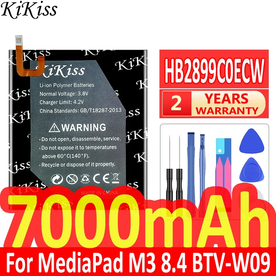 7000mAh KiKiss High Quality Battery HB2899C0ECW For Huawei MediaPad M3 8.4