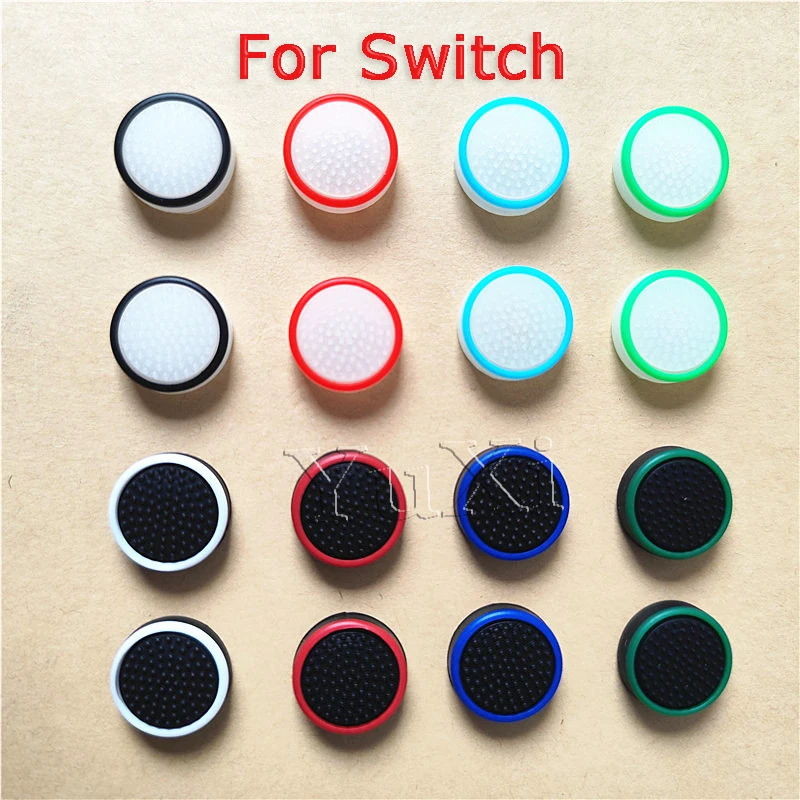 YuXi 2PCS Silicone Rubber Thumb Stick Caps For Switch NS Joy Con Controller Joystick Cover for Joy-Con Analog Stick Cap Cap Game