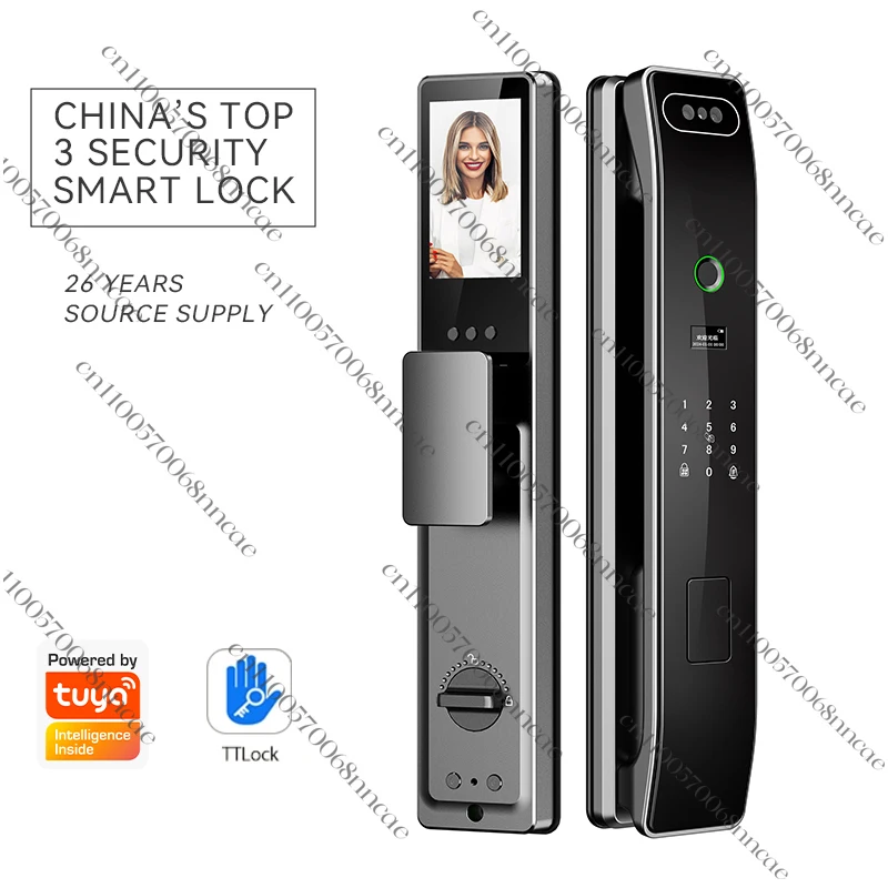 Hot Selling TTlock Tuya APPFace Scene Smart WiFi Digital Door Lock Code Card Unlock Fingerprint Fully Automatic Smart Door Lock